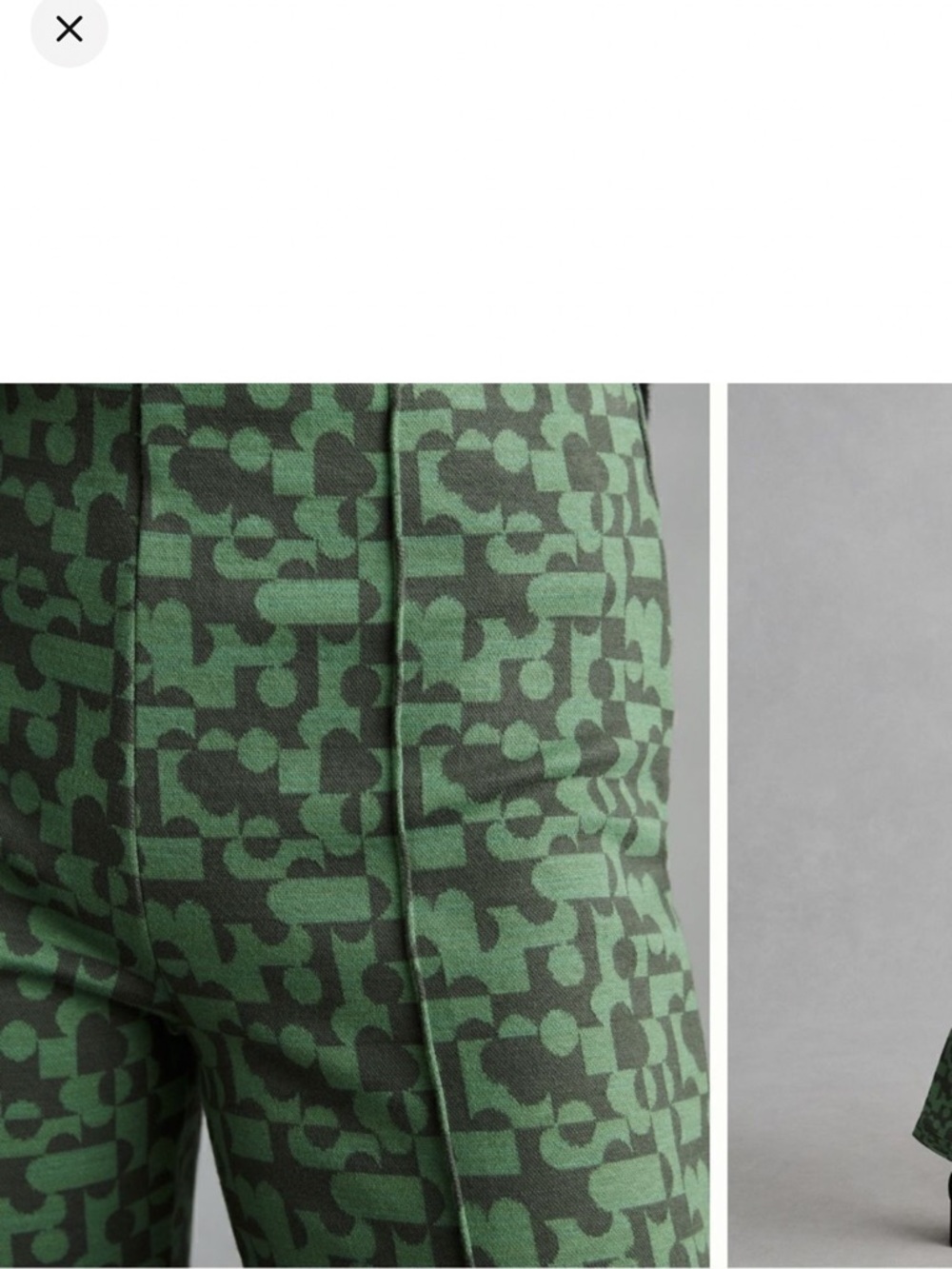 Anthropologie Maeve Green Patterned Pants - Size S